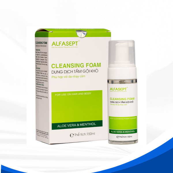 Dung dịch tắm gội khô Alfasept Cleansing Foam