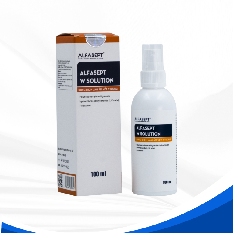 Dung dịch làm ẩm, làm mềm vết thương Alfasept W Solution