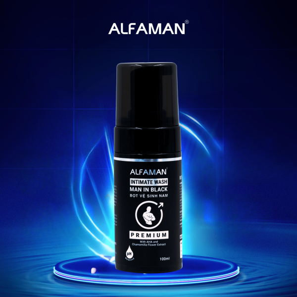 Bọt vệ sinh vùng kín Alfaman Intimate Wash Man In Black