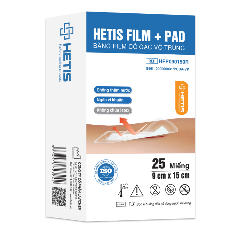 Băng Film có gạc vô trùng Hetis Film Pad