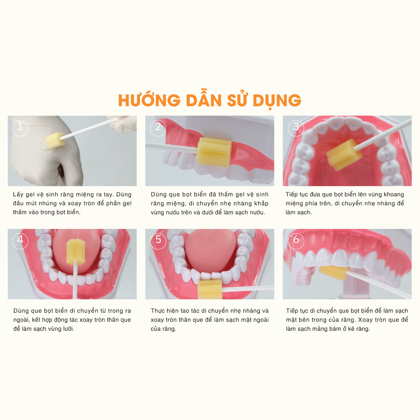 Que bọt biển chăm sóc răng miệng Hakuzo Refeshing Oral Sponge - Ảnh 2